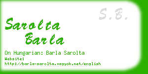 sarolta barla business card